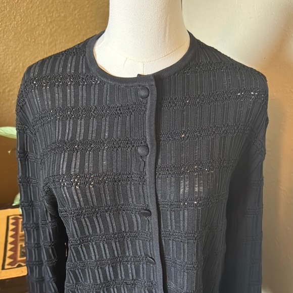 Vintage Black Silk Cardigan Gibi - Picture 5 of 5